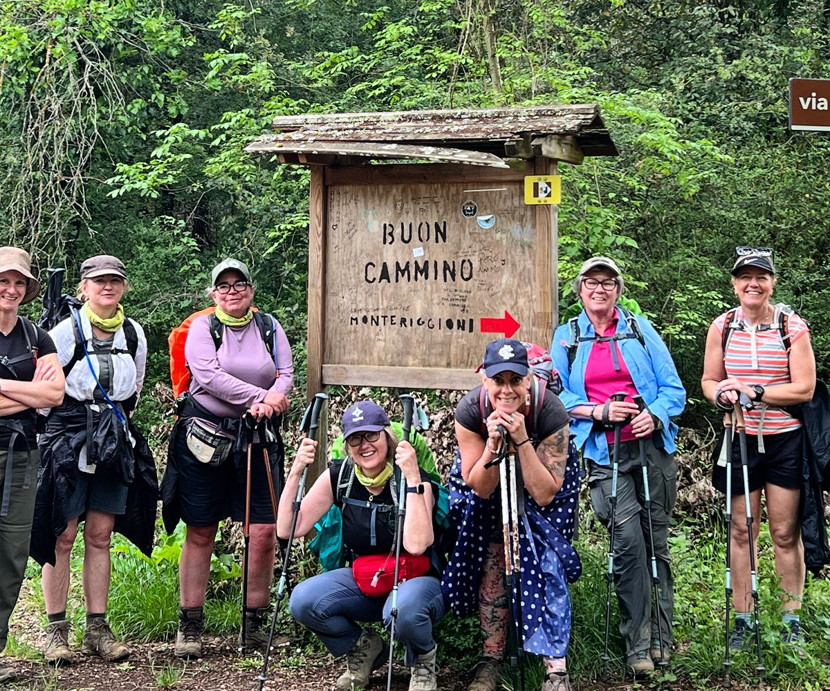This trip from Lucca to Rome, is a journey that is spiritual, cultural and historical. Beautiful trails through the countryside, vineyards and forests.